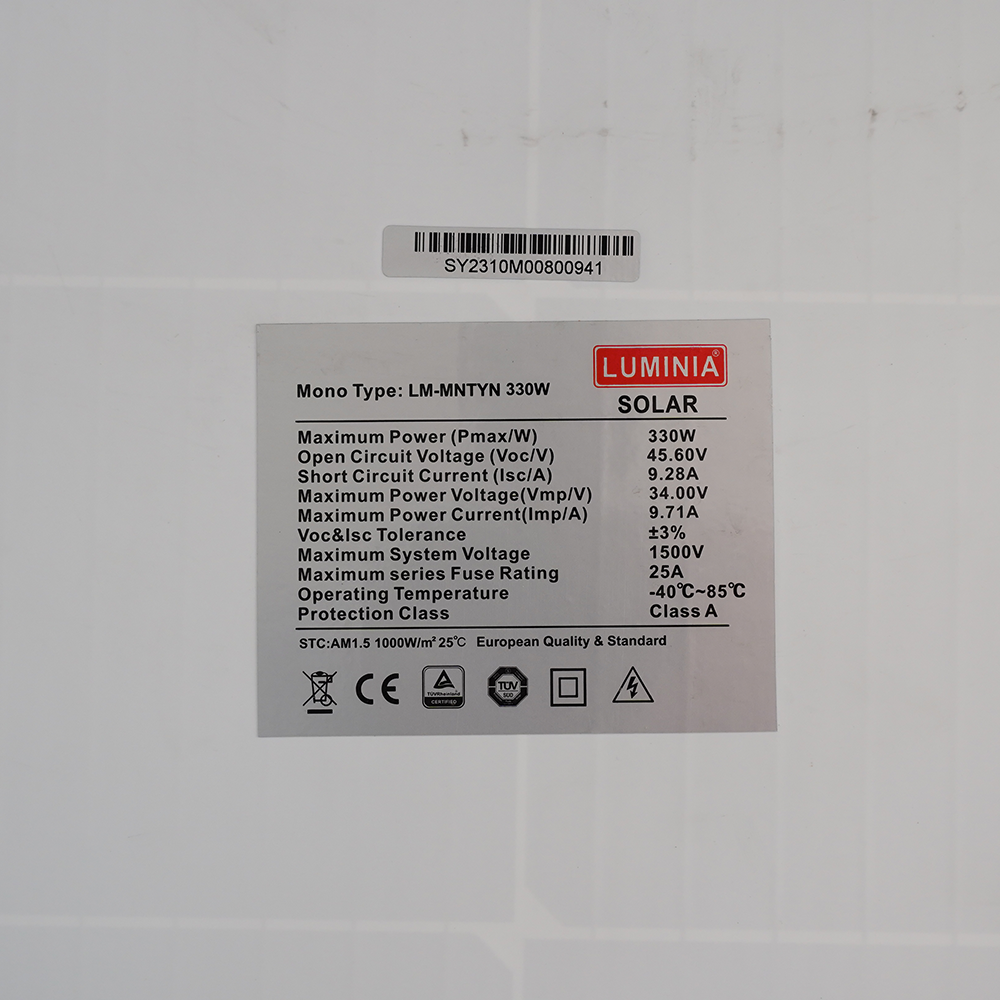 Luminia Mono Solar Panel 330W