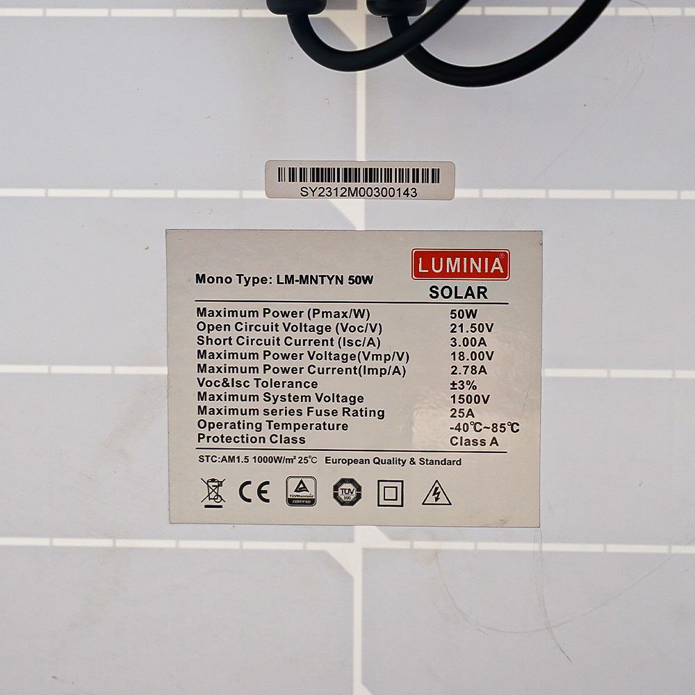 Luminia Mono Solar Panel 50W