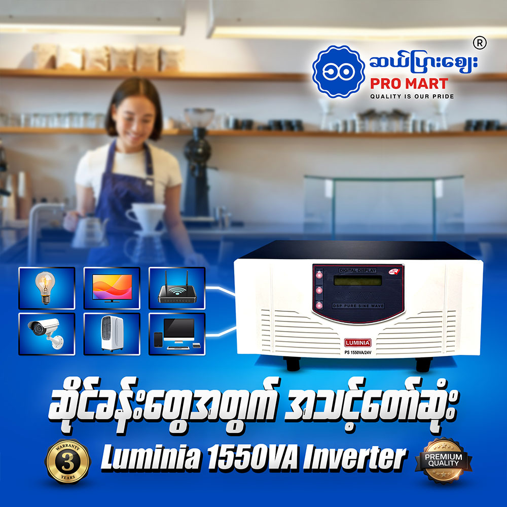 Luminia Pure Sinewave Inverter 1550VA 24V PS-1550