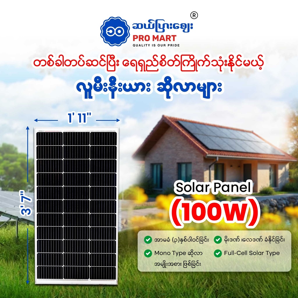 Luminia Mono Solar Panel 100W