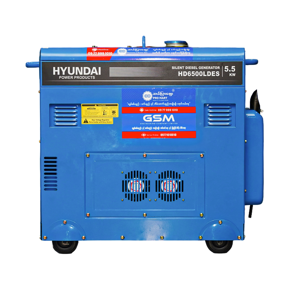 Hyundai Diesel Generator 5.5KW HD6500LDES