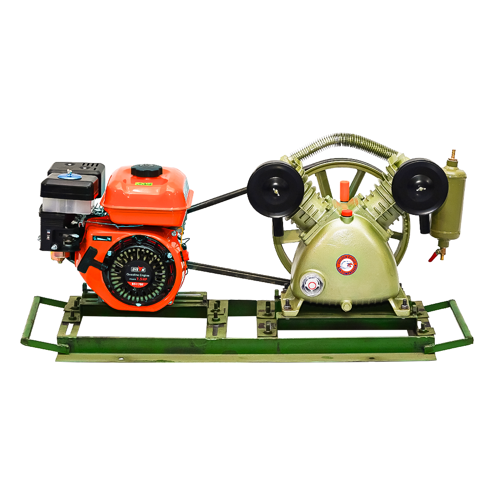 Air Compressor 2080 + Bison Engine 7.5hp 2" BS20 170F Set