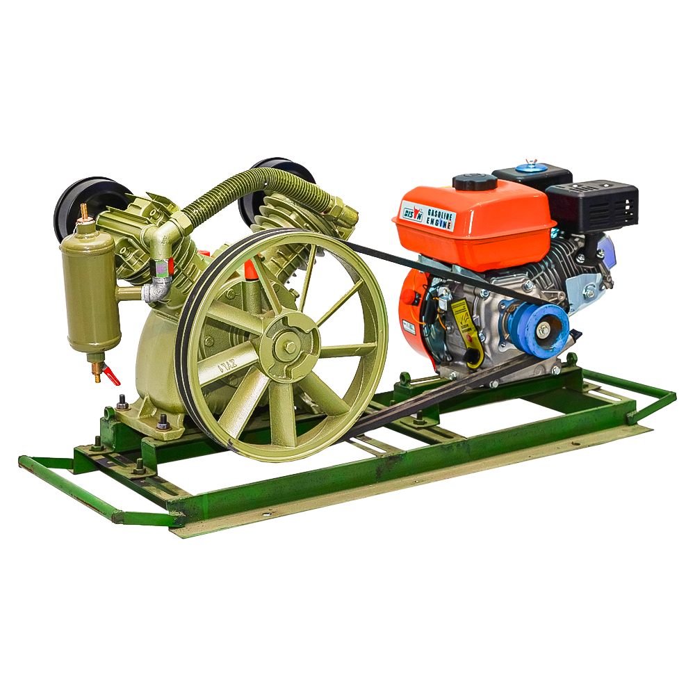 Air Compressor 2080 + Bison Engine 7.5hp 2" BS20 170F Set