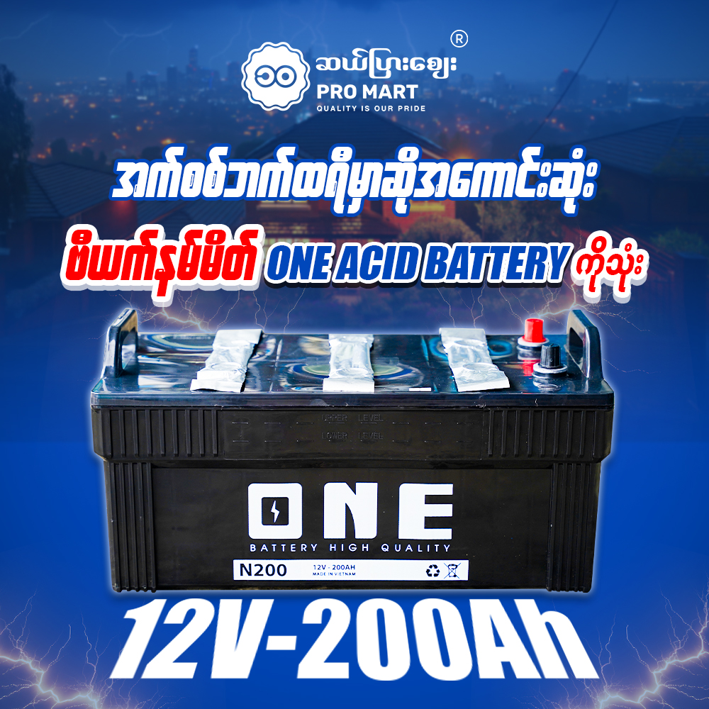 One Acid Battery 12V 200Ah N200